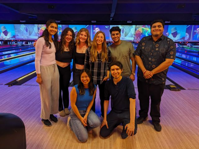 End-of-year Dewey lab social at Bowlero 2024